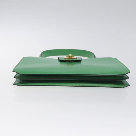 CELINE Hand Bag Leather Green Gold - Picture 9 of 12